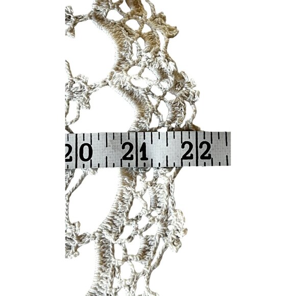 Handmade 22" Diameter Crocheted Cotton Doily - Picture 6 of 12